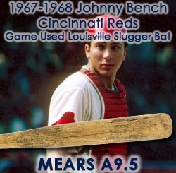 1967-68 Johnny Bench Cincinnati Reds H&B Louisville Slugger Professional Model Game Used Bat (MEARS A9.5)