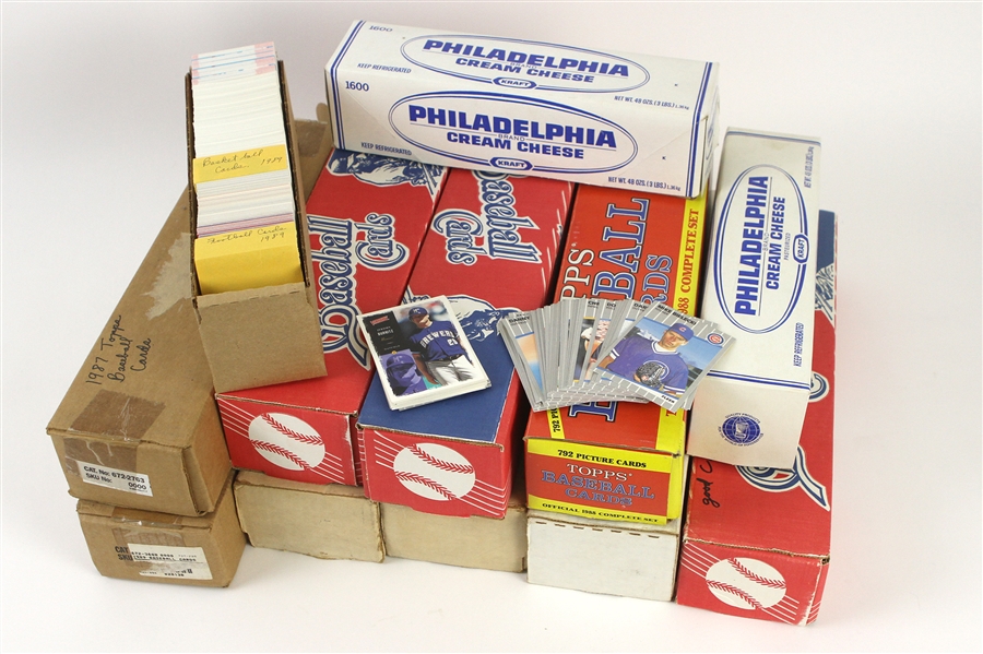 1980s-2000s Topps, Donruss, Fleer Baseball, Football and Basketball Trading Cards (Lot of 1000+)