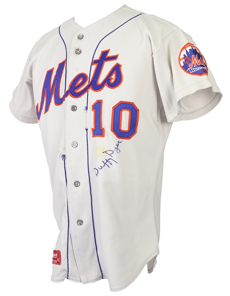 1974 Duffy Dyer New York Mets Autographed Game Worn Jersey (MEARS LOA/JSA)