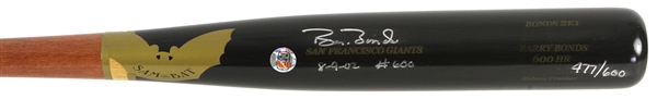2002 Barry Bonds San Francisco Giants Signed SamBat 600th Career HR Commemorative Bat (Bonds 600 Holo) 477/600