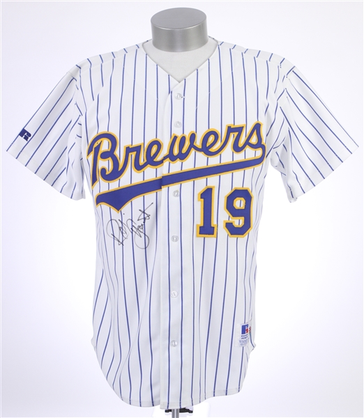 1992 Robin Yount Milwaukee Brewers Signed Game Worn Home Jersey (MEARS A10)(JSA)