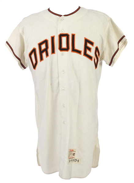 1963 Baltimore Orioles #36 Home Uniform w/ Jersey, Pants & Stirrups (MEARS LOA)