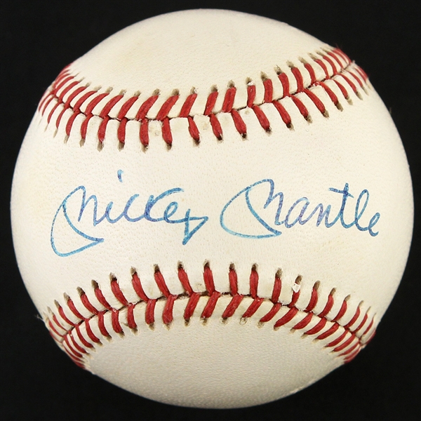 1984-1990 Mickey Mantle New York Yankees Signed OAL Baseball *JSA Full Letter*