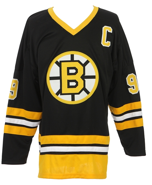 1980s Johnny Bucyk Boston Bruins Signed Jersey (*JSA*)