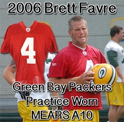 2006 Brett Favre Green Bay Packers Practice Worn Jersey (MEARS A10)