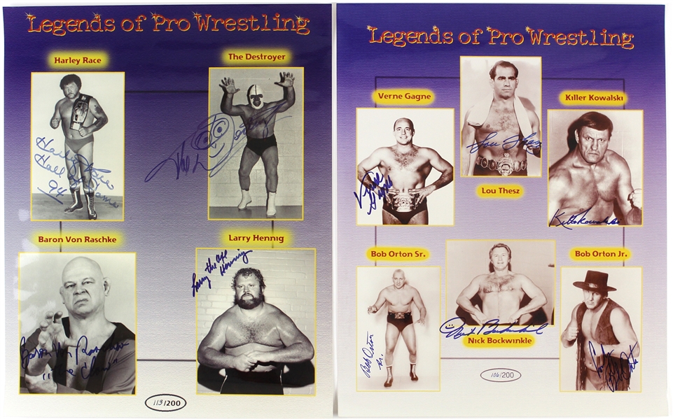 2- 16"x20" Legends of Pro Wrestling Autographed Posters