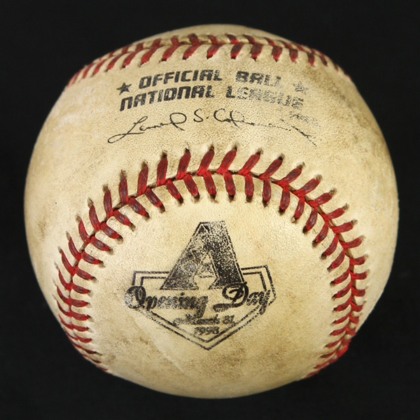1998 (March 31) Arizona Diamondbacks Colorado Rockies ONL Coleman Bank One Ballpark Opening Day Game Used Baseball (MEARS LOA) 1st Game in Franchise History