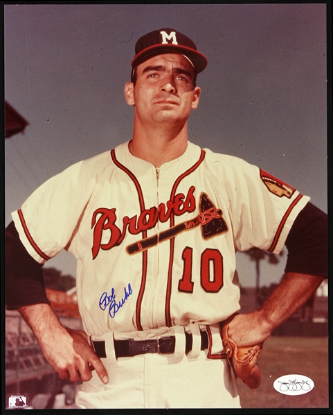1953-1962 Milwaukee Braves Bill Buhl Signed 8"x 10" Photo *JSA*