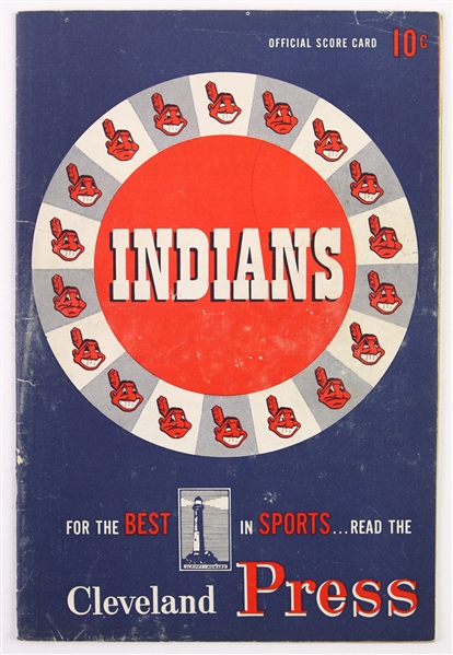 1953 Cleveland Indians Official Score Card 