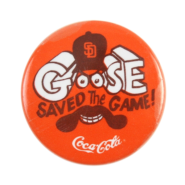 1980s San Diego Padres "Goose Saved The Game" 1" Pin