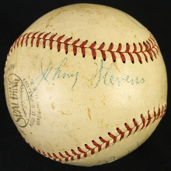 1957 All Star Game Umpires Multi Signed ONL Giles Busch Stadium All Star Game Used Baseball (MEARS LOA/JSA)