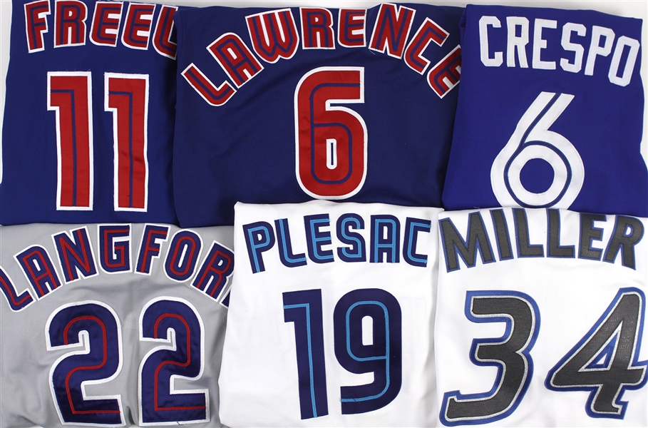 1996-2008 Toronto Blue Jays Game Worn and Team Issued Jerseys Including Justin Miller, Ryan Freel, Joe Kennedy, Dan Plesac, and More (Lot of 12) (MEARS LOA)
