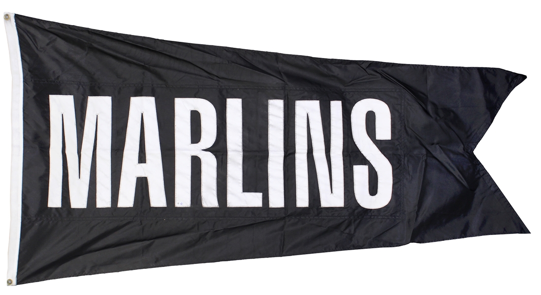 2015 Miami Marlins 36" x 70" Wrigley Field Rooftop Flag (MEARS LOA/MLB Hologram)