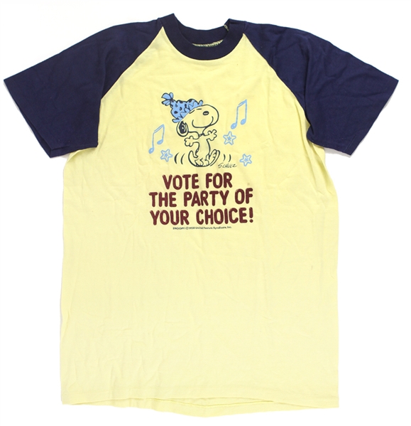 1990s Snoopy Vote For The Party Of Your Choice T Shirt