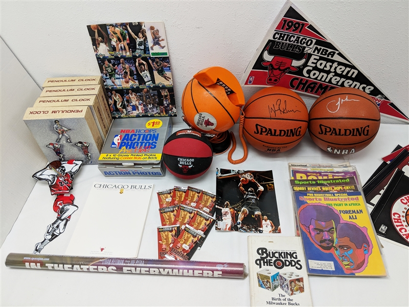 1980-1990 Basketball Memorabilia Lot (100)
