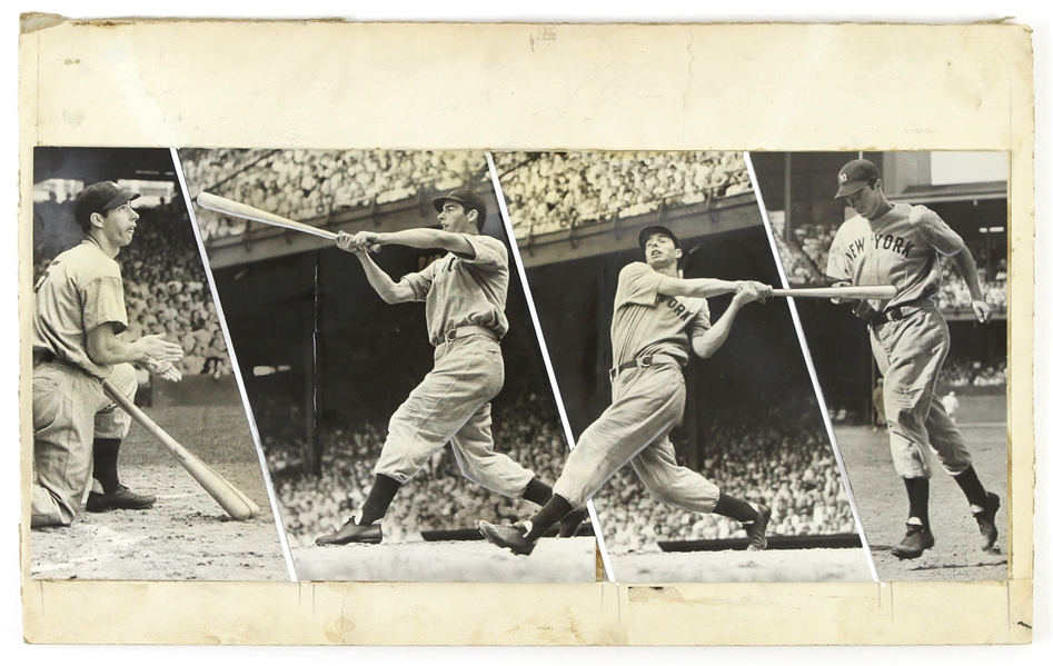 1936-1951 Joe DiMaggio New York Yankees 11"x 17 1/2" Matted B&W Photos 