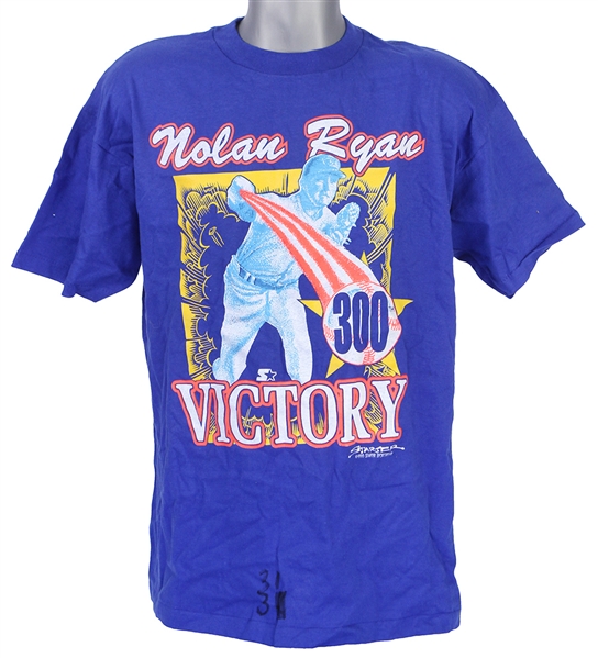 1990 Nolan Ryan Texas Rangers 300th Victory T Shirt
