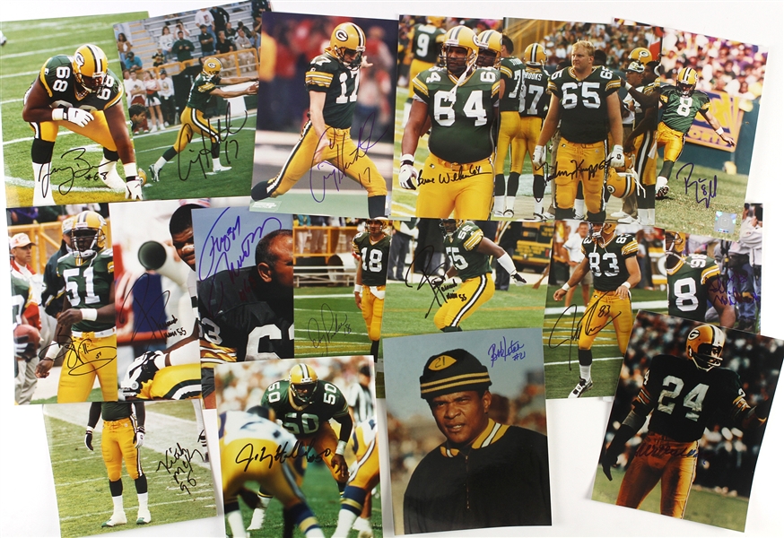1990s-2000s Green Bay Packers Signed 8"x 10" Photos Including Fuzzy Thurston, Bob Jeter, Keith McKenzie and more (Lot of 17)(JSA)