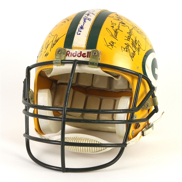1980s Green Bay Packers Signed Game Worn Helmet Including Randy Wright, Don Majkowski, Lindy Infante and more (JSA)