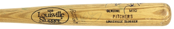 1983-85 Ted Power Cincinnati Reds Signed Louisville Slugger Professional Model Game Used Bat (MEARS LOA/JSA)