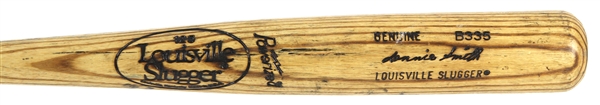 1989 Lonnie Smith Atlanta Braves Louisville Slugger Professional Model Game Used Bat (MEARS LOA)