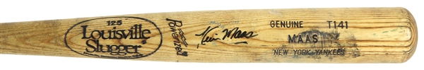 1991-93 Kevin Maas New York Yankees Signed Louisville Slugger Professional Model Game Used Bat (MEARS LOA/JSA)