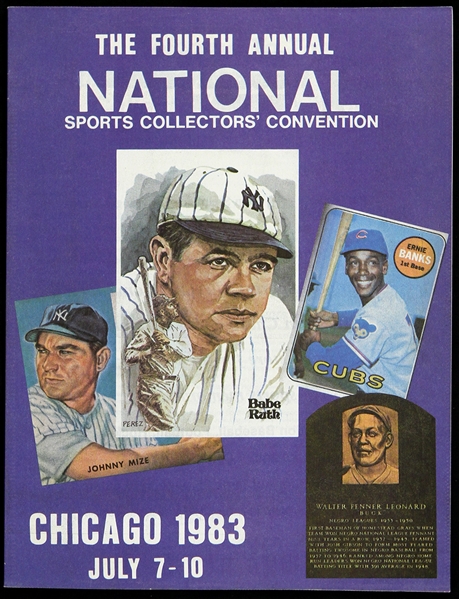1983 Chicago Fourth Annual National Sports Collectors Convention Magazine 