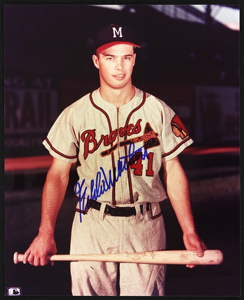 1952-1966 Eddie Mathews Milwaukee Braves Signed 8"x 10" Photo (JSA)
