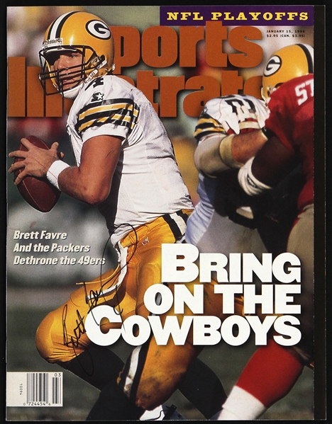 1996 Brett Favre Green Bay Packers Signed Sports Illustrated (JSA)