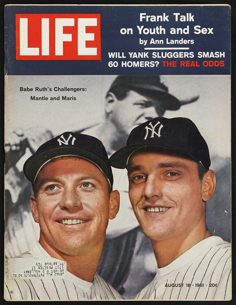 1961 Mickey Mantle / Roger Maris New York Yankees Life Magazine 