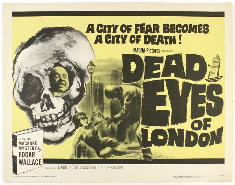 1965 Dead Eyes of London 22"x 28" Movie Poster 