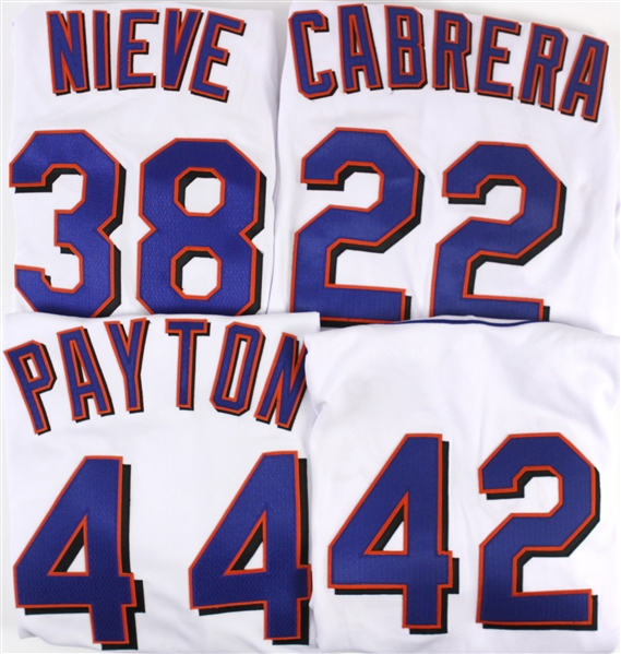 2001-2010 New York Mets Game Worn and Team Issued Jerseys Including Oliver Perez, Jay Payton and More (Lot of 4)(MEARS LOA)