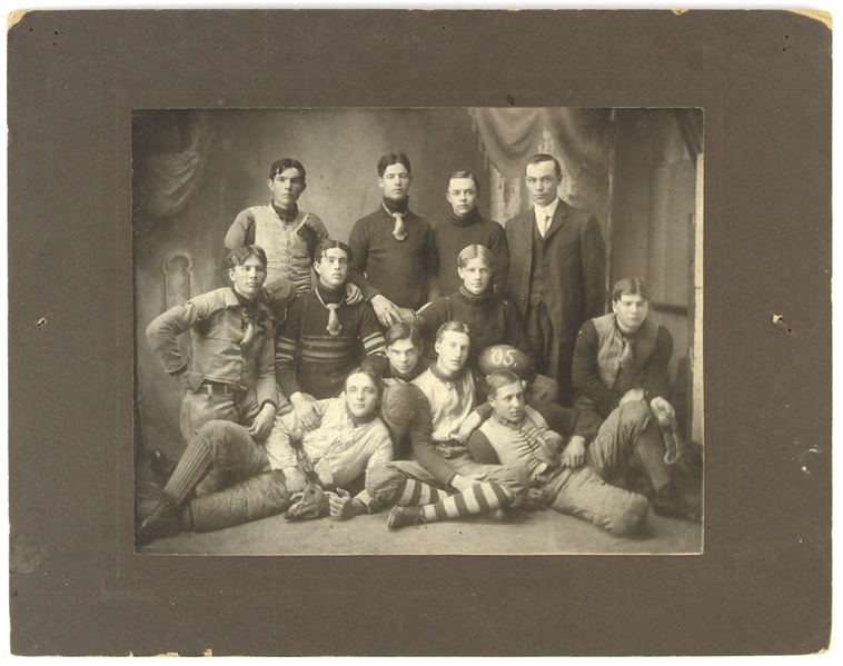 1905 Antique 11"x 14" Cabinet Photo "Union Suits, Melon Ball, Nose Guard"