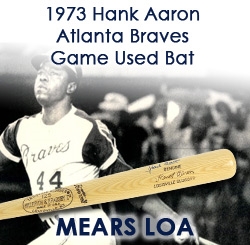 1973 Hank Aaron Atlanta Braves Signed H&B Louisville Slugger Professional Model Bat (MEARS LOA/JSA & PSA/DNA)