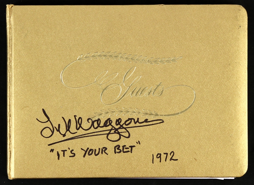 1972 Lyle Waggoner "Its Your Bet" Signed Guest Book (Lyle Waggoner Collection)(JSA)