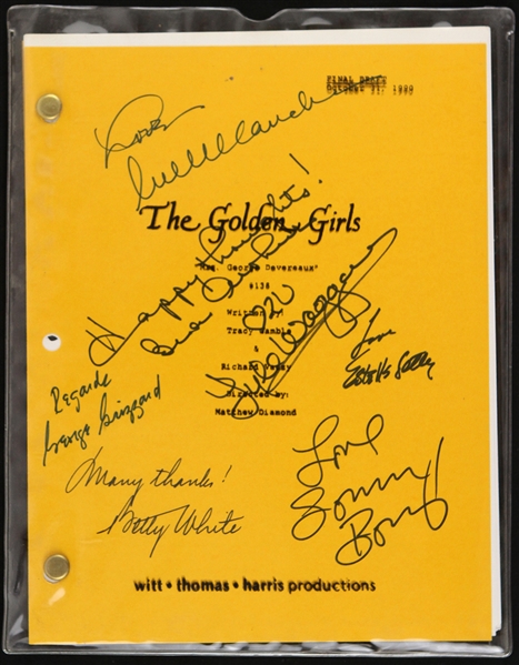 1990 The Golden Girls Cast Signed Script (Lyle Waggoner Collection)(JSA)