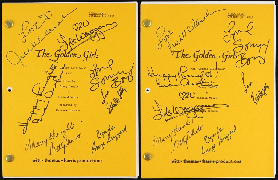 1990 The Golden Girls Cast-Signed Scripts (Lyle Waggoner Collection)(JSA)