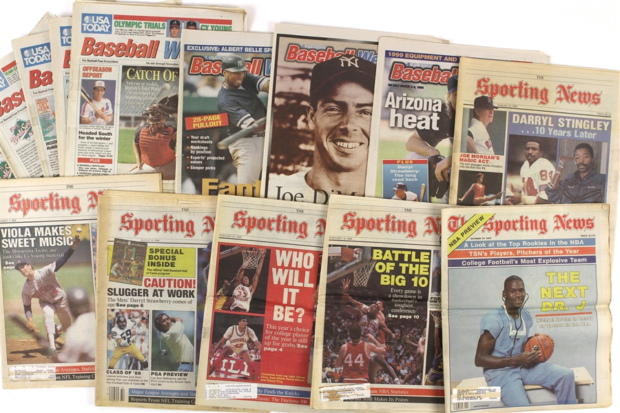 1980s-1990s The Sporting News, Baseball Weekly, and Baseball America Newspapers (Lot of 300+)
