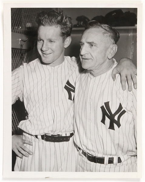1949-1960 Casey Stengel & Whitey Ford New York Yankees Original 7"x 9" Photo