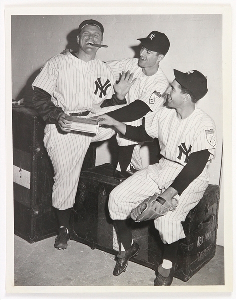 1951 Fred Sanford / Phil Rizzuto / Jerry Coleman New York Yankees Original 7"x 9" Photo