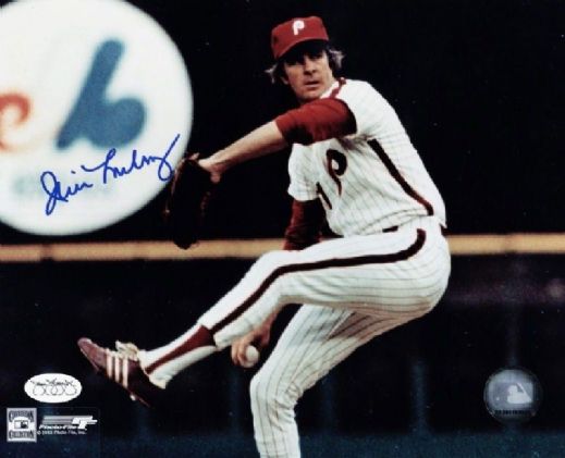 1973-79 Philadelphia Phillies Jim Lonborg Autographed 8x10 Color Photo *JSA*