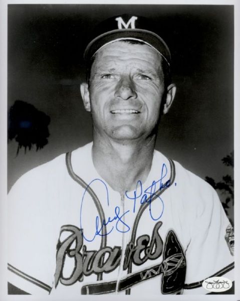 1953-59 Milwaukee Braves Andy Pafko Autographed 8x10 B/W Photo *JSA*