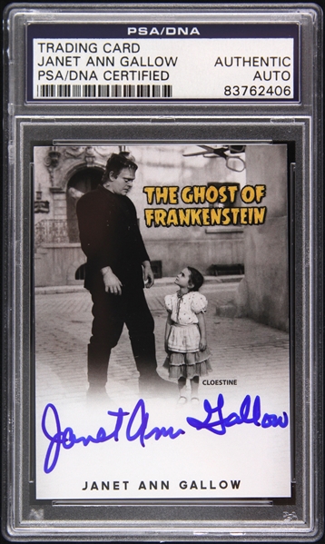 1942 Janet Ann Gallow Ghost of Frankenstein Signed LE Trading Card (PSA/DNA Slabbed)