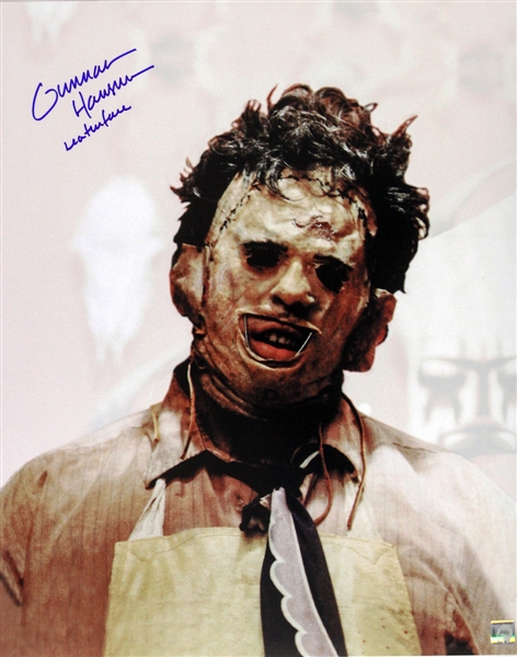 1974 Gunnar Hansen Texas Chainsaw Massacre (with Leatherface wearing the apron) Signed LE 16x20 Color Photo (JSA)