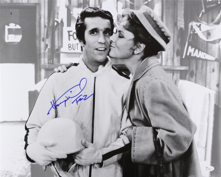 1974-1984 Henry Winkler Happy Days (pictured with Marion Ross) Signed LE 16x20 B&W Photo (JSA)