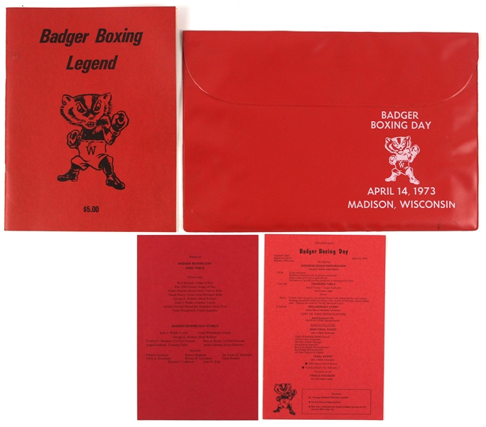 1973 Wisconsin Badger Boxing Legend & Badger Boxing Day Case