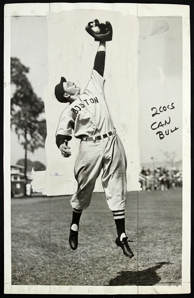 1940-1953 Dominic DiMaggio Boston Red Sox 7"x 11" Photo