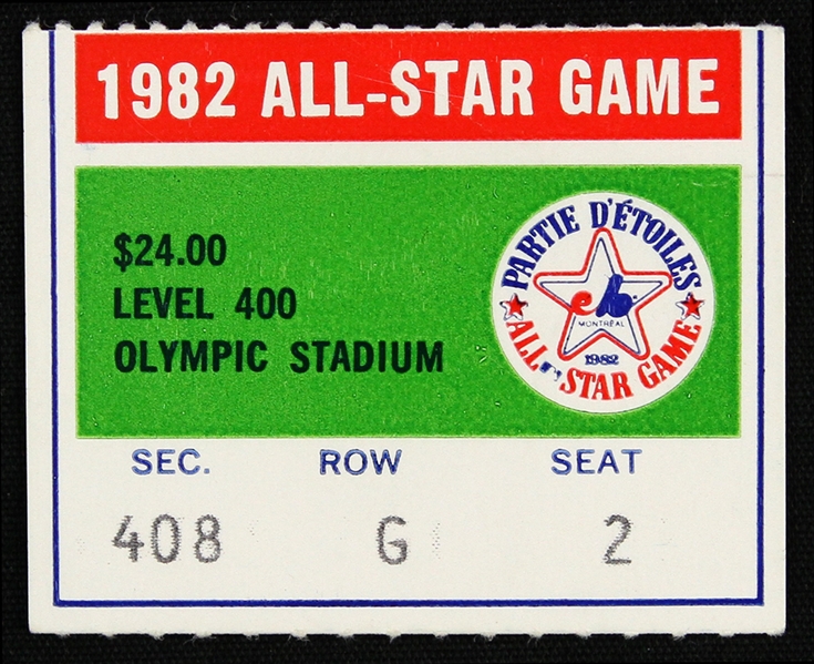 1982 All Star Game Ticket Stub 