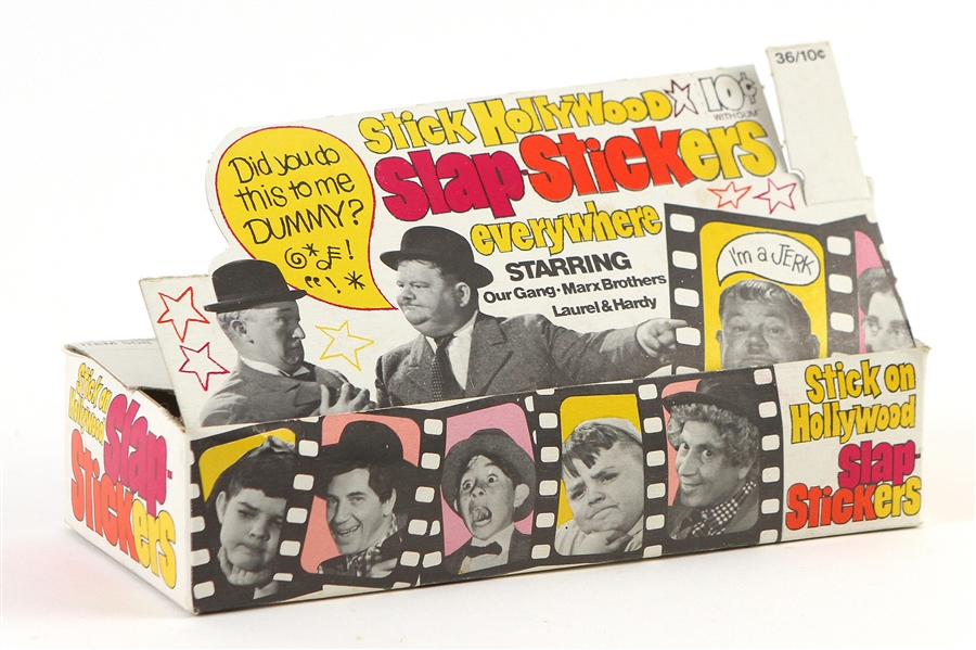1970s Stick Hollywood Slap-Stickers Retail Display Box