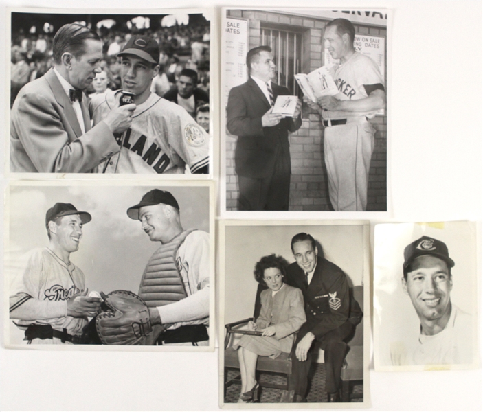 1940s-1960s Bob Feller Cleveland Indians Original 8"x 10" Photos 